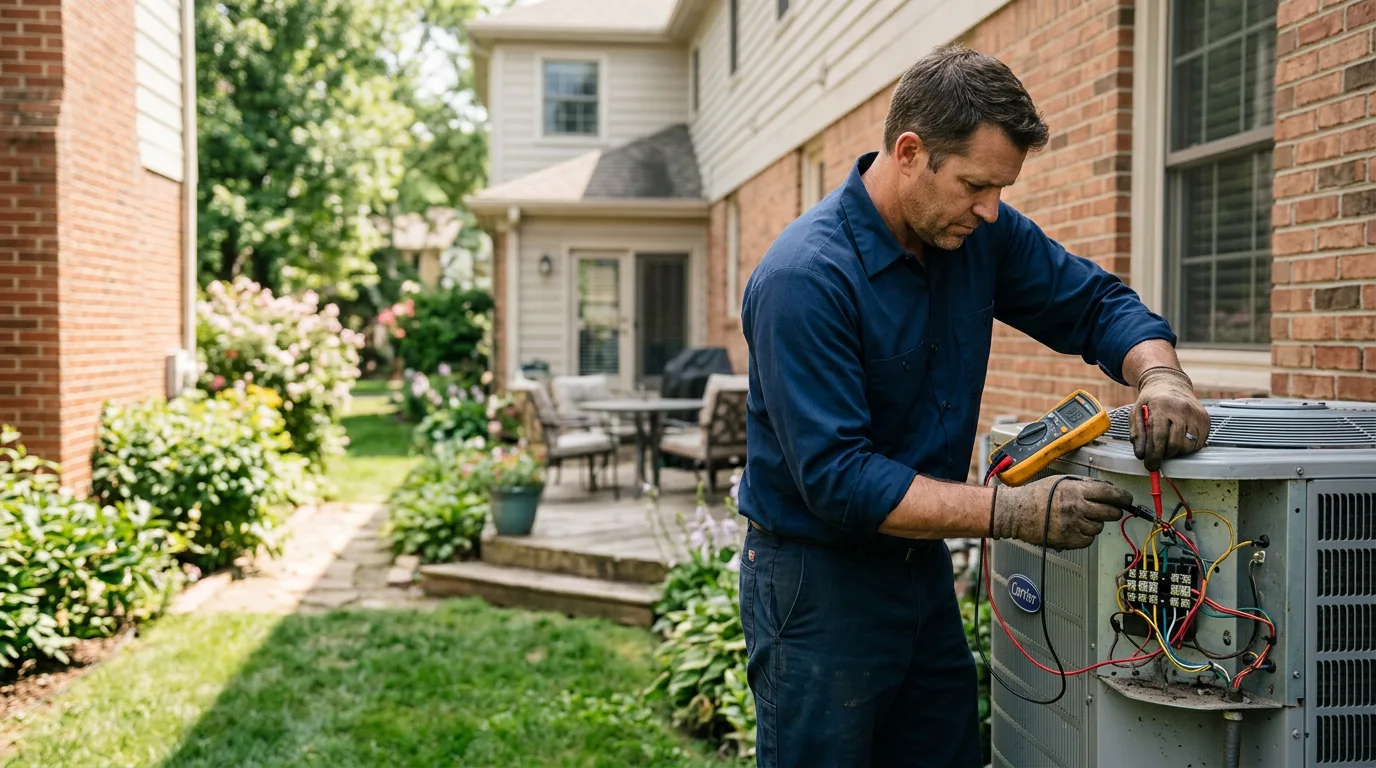 HVAC technician working near Morristown, AZ